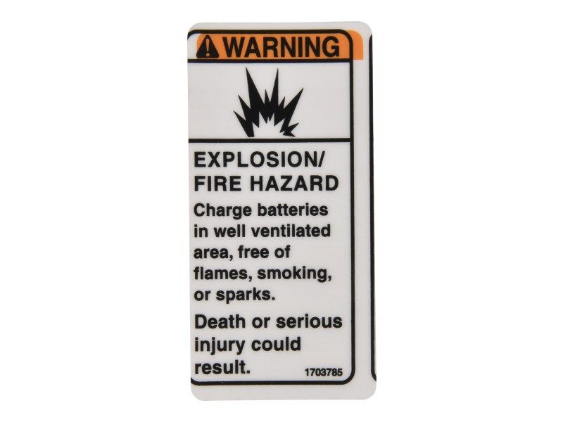 JLG WARNING EXPLOSION DECAL (1703785)