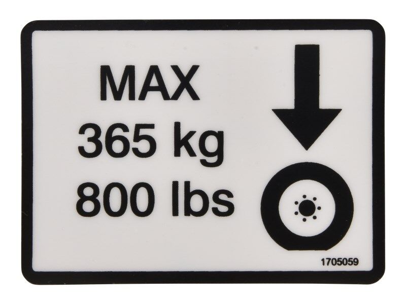 JLG WHEEL LOADS DECAL (1705059)