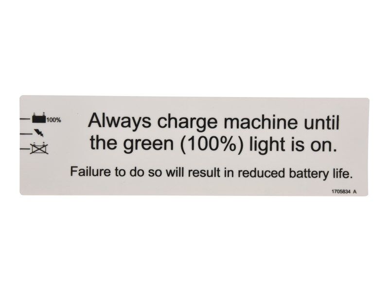 JLG BATTERY CHARGING DECAL (1705834)