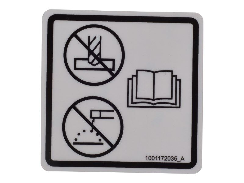 JLG NO WELD OR DRILL DECAL (1001172035)