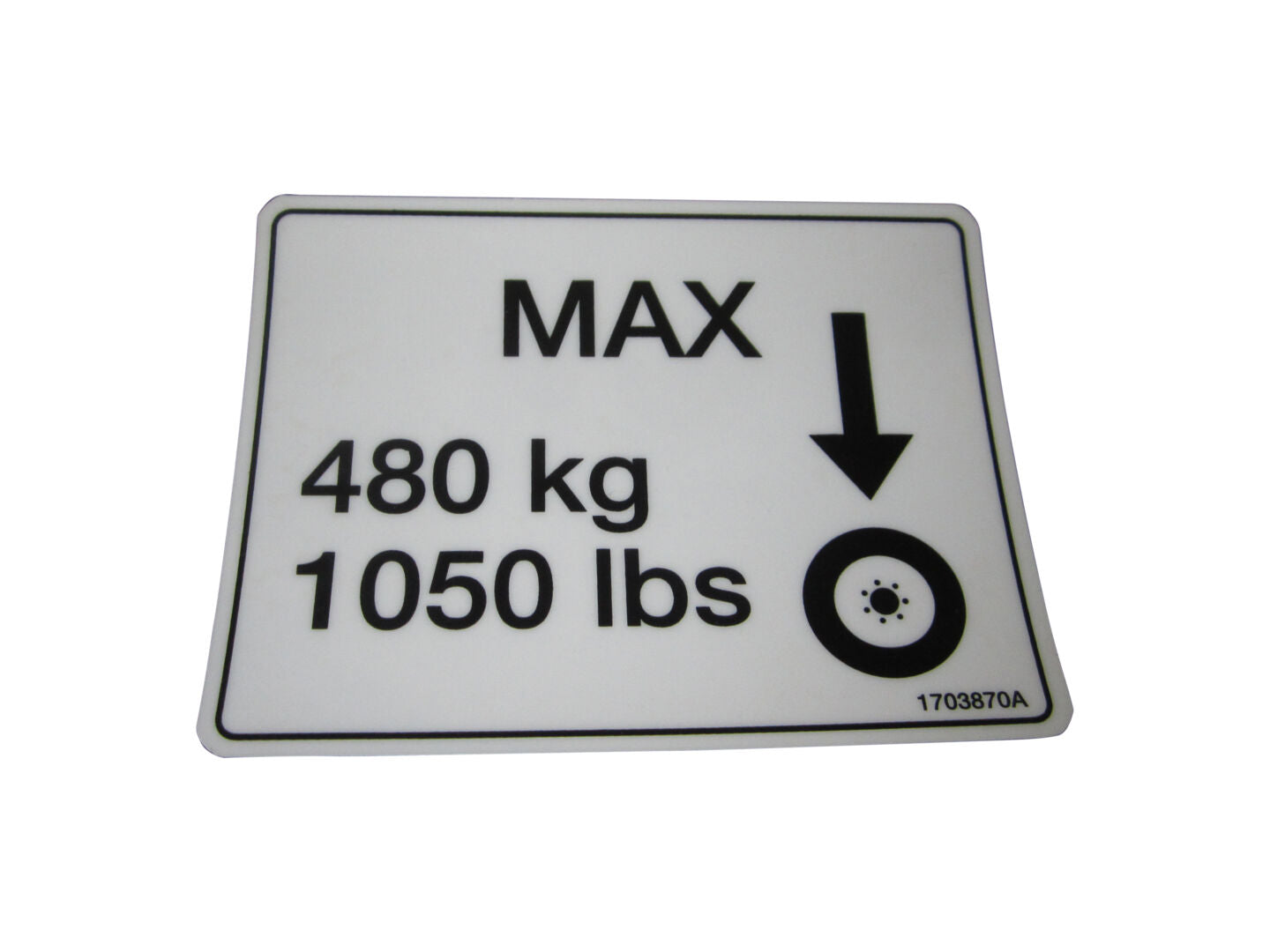 JLG WHEEL LOAD 1932E2 DECAL (1703870)