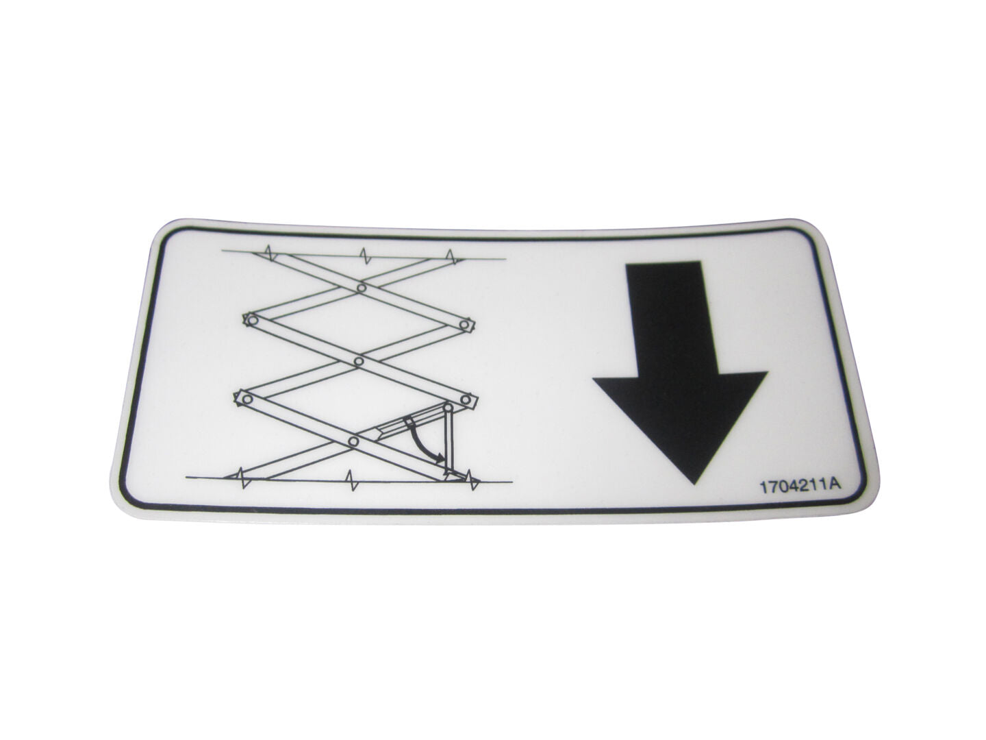 JLG WIDE SAFETY PROP DECAL (1704211)