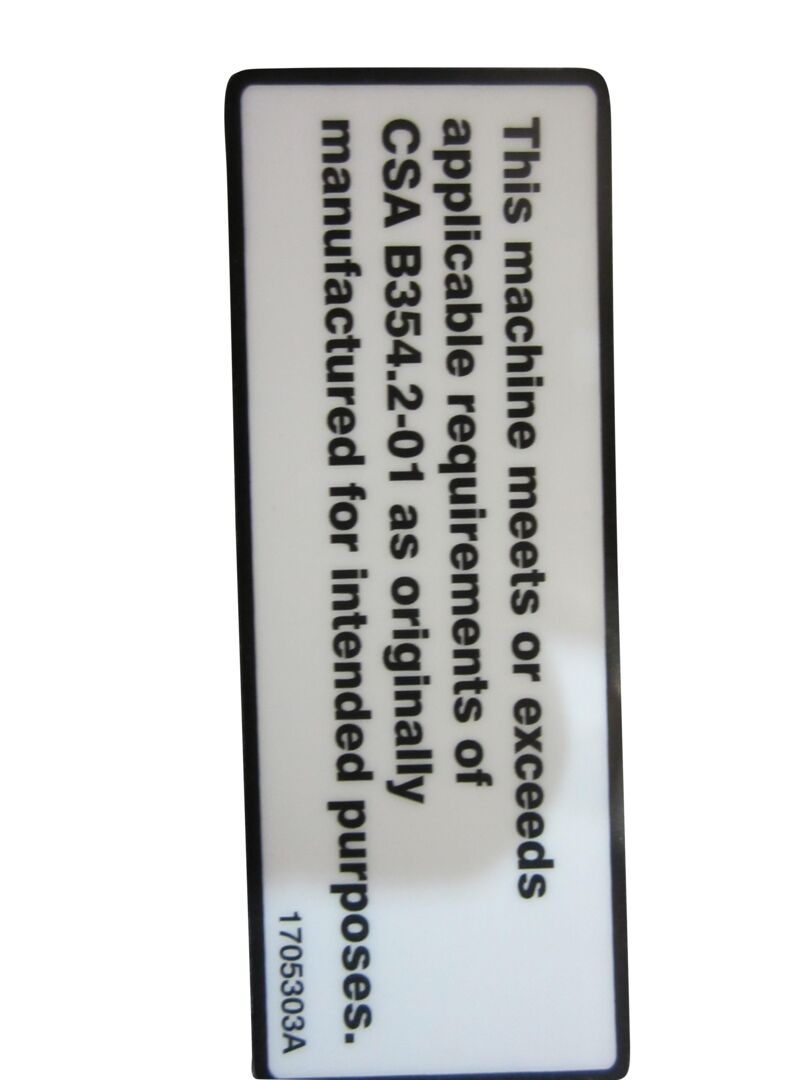 JLG CSA DECAL (1705303)