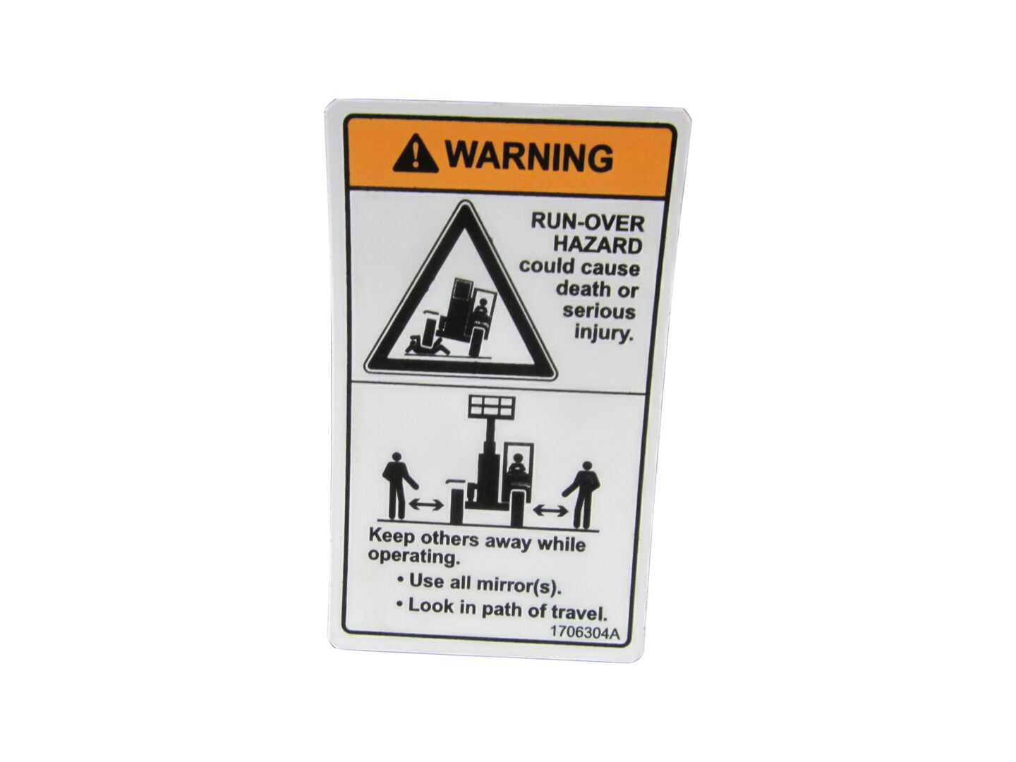 JLG RUN OVER HAZARD DECAL (1706304)