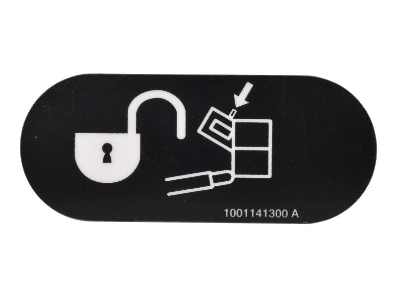 JLG PLATFORM SENSOR OVERRIDE DECAL (1001141300)