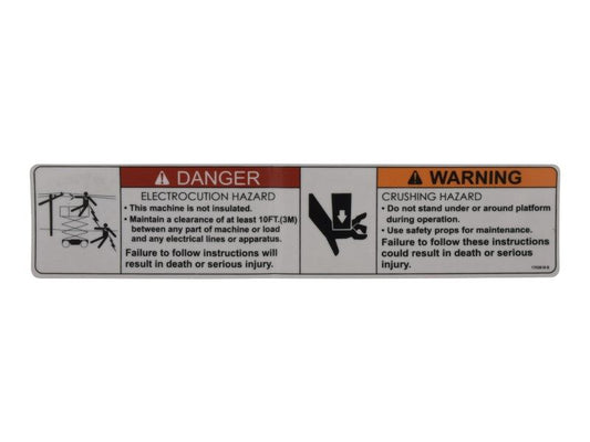 JLG WARNING CRUSH HAZARD DECAL (1703818)