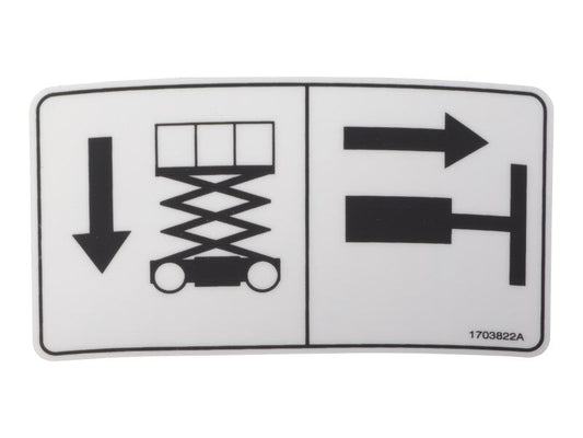 JLG MANUAL DESCENT INSTRUCTIONS DECAL (1703822)