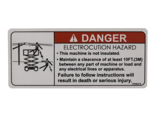 JLG DANGER ELECT. HAZARD DECAL (1703823)