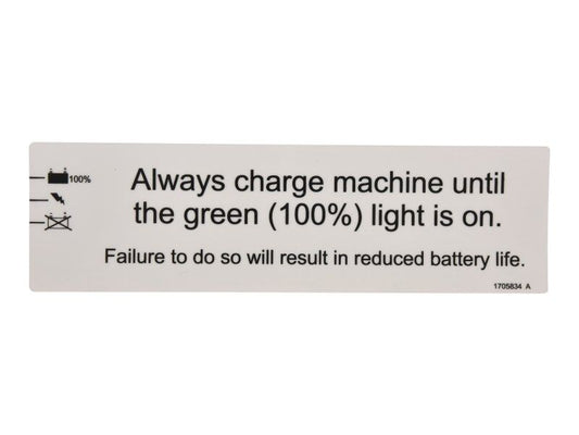 JLG BATTERY CHARGING DECAL (1705834)