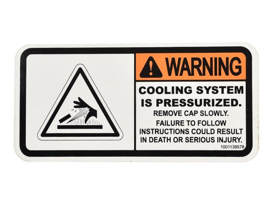 JLG HOT FLUID WARNING DECAL (1001139578)