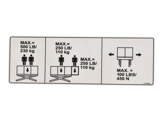 JLG CAPACITY 1932ES DECAL (1703868)