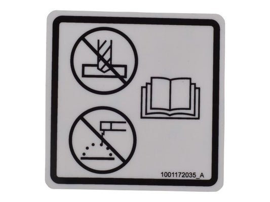 JLG NO WELD OR DRILL DECAL (1001172035)
