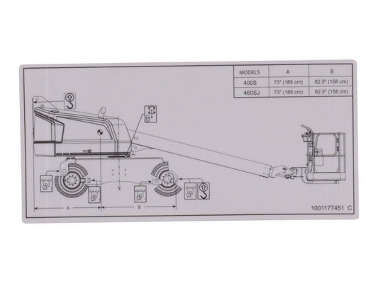 JLG LIFT DIAGRAM DECAL (1001177451)