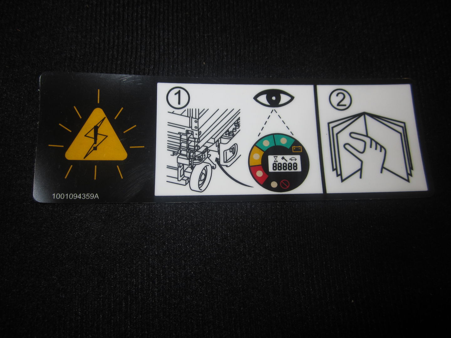 JLG TROUBLESHOOTING ES DECAL (1001094359)