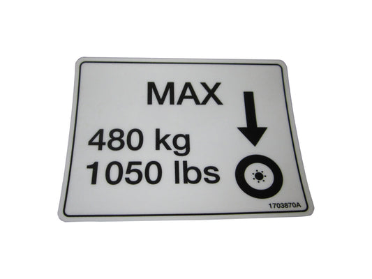 JLG WHEEL LOAD 1932E2 DECAL (1703870)