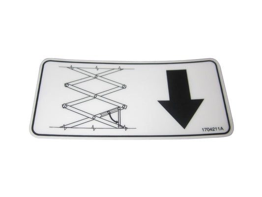 JLG WIDE SAFETY PROP DECAL (1704211)