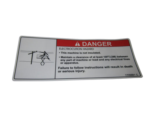 JLG ELECT (SIZ-PLF) DECAL (1705681)
