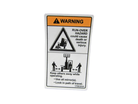 JLG RUN OVER HAZARD DECAL (1706304)